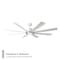 Modern Forms Fans Aura Indoor or Outdoor Smart Ceiling Fan 2700-3000-4000-5000K LED in Brushed Nickel/Matte White FR-W2303-72L-BN/MW - alternate 2